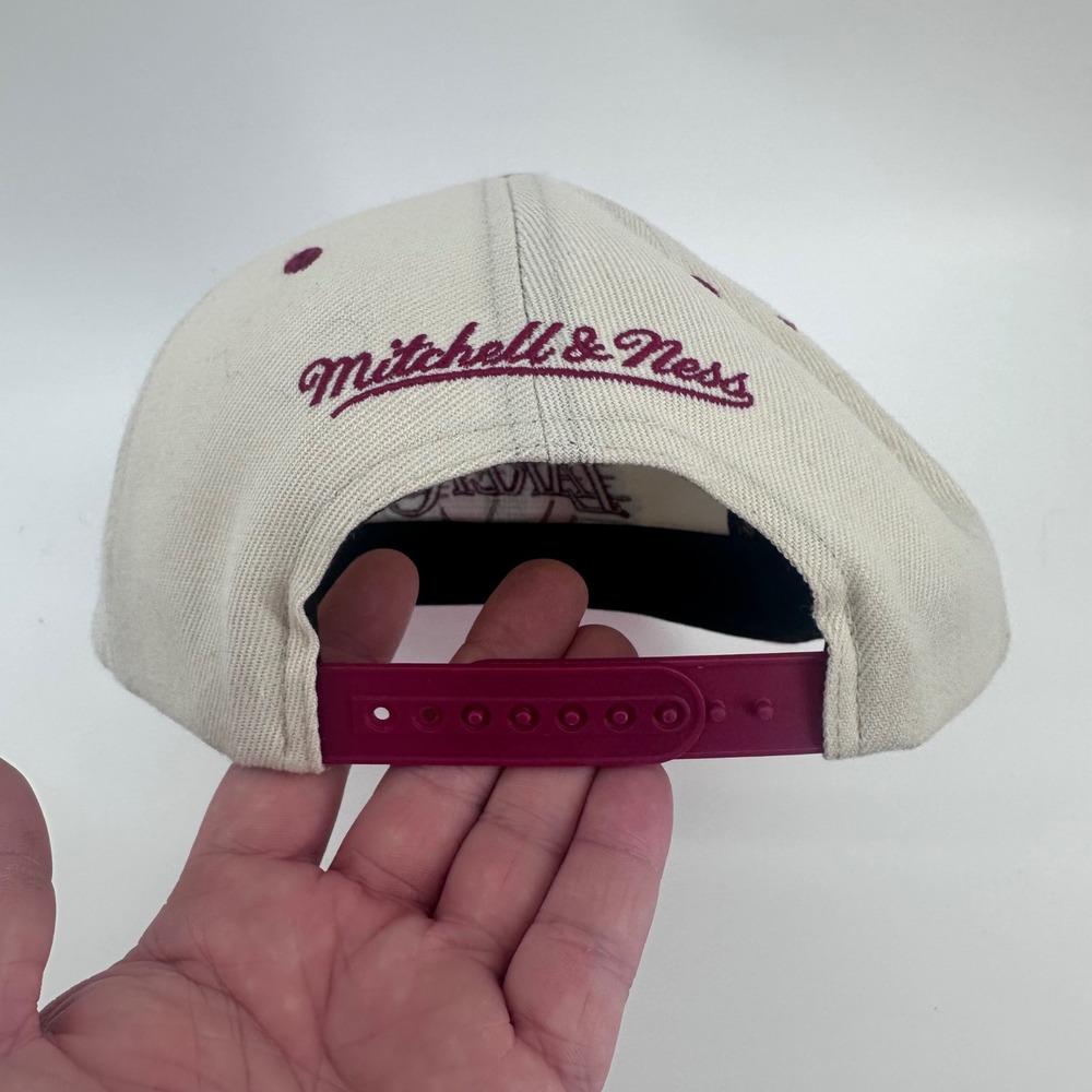 Mitchell & Ness Los Angeles Lakers Hat Mens OSFM Maroon Cream Snapback Cap‎ - Picture 6 of 9